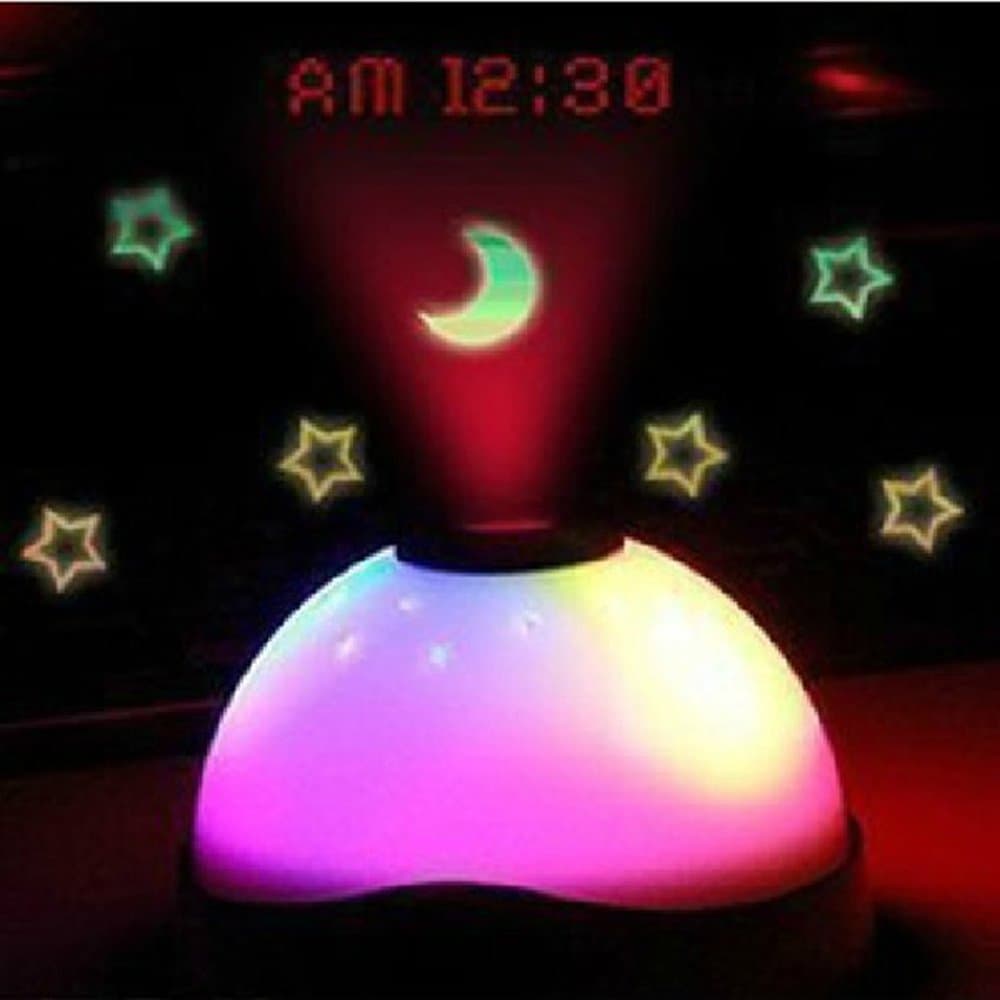 Digital Alarm Clock Changing Color LED Magic Starry Projection Clock Night Light by foreveryang