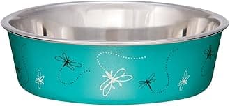 Loving Pets Bella Bowl Designer & Expressions Dog Bowl, Medium, Dragonfly, Turquoise