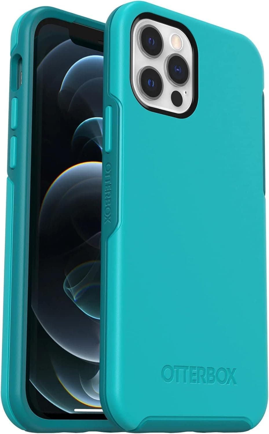 OtterBox Symmetry Series Case for iPhone 12 & iPhone 12 PRO (ONLY) Non-Retail Packaging - (Rock Candy (Scuba Blue/Lake Blue))