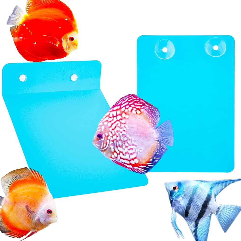 DQITJ 2 Pack Angelfish Discus Breeding Slate, Fish Breeding Spawning Slate Spawning Surface for Aquarium Fish Egg Laying