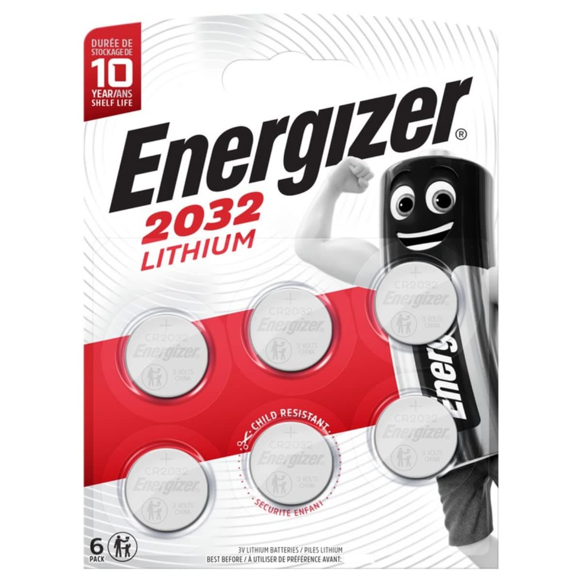 CR2032 6BL Energizer Batteries ECR2032