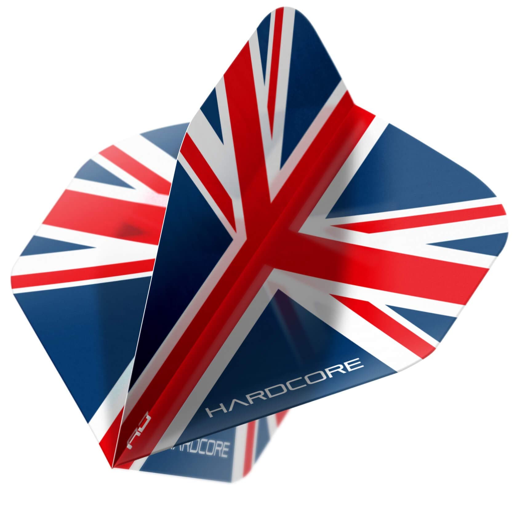 Hardcore Union Jack Extra Thick Standard Dart Flights - 5 Sets Per Pack (15 Dart Flights in Total)
