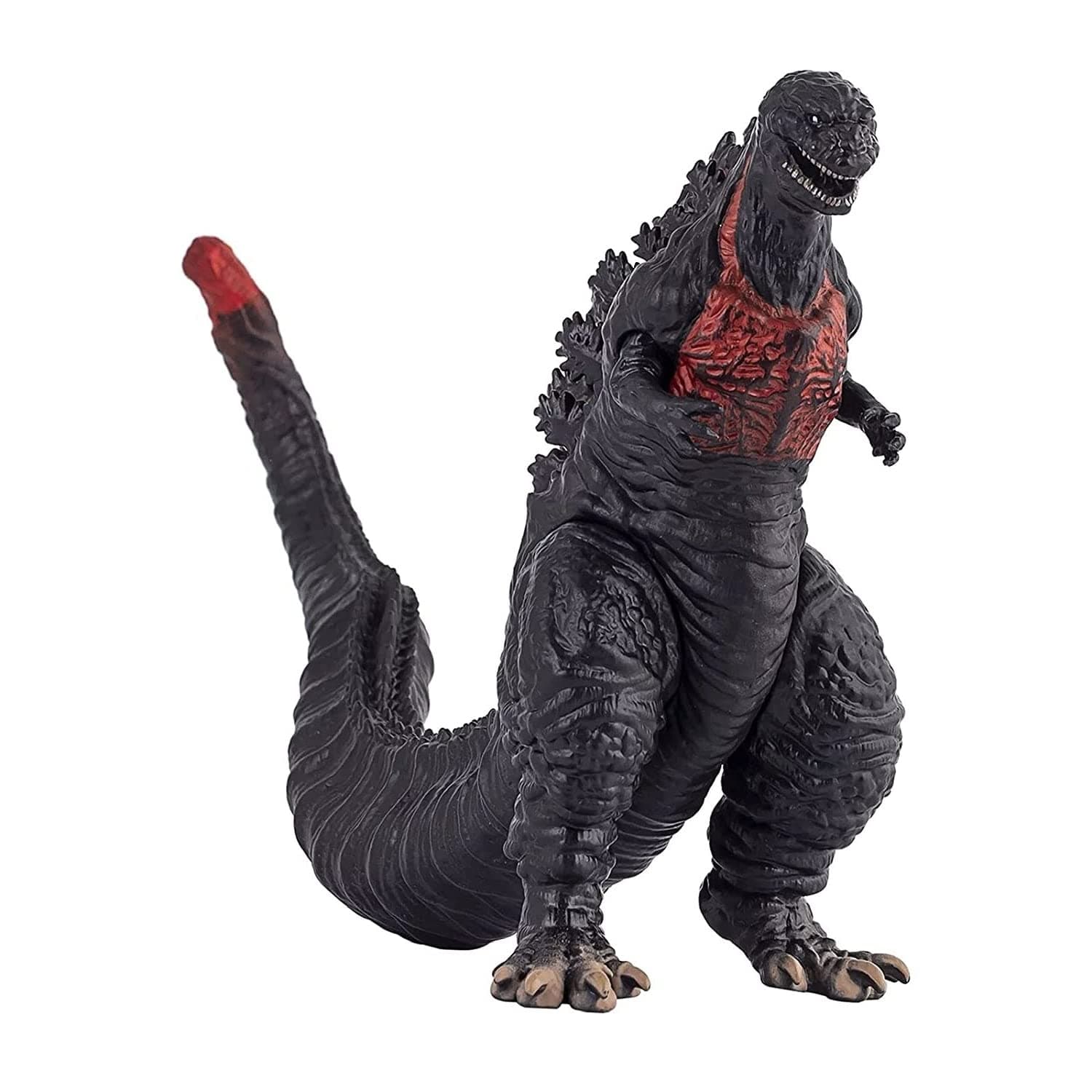 De-Lite™ Action Figures Soft Touch Vinyl Plastic Collectible Model Toys… (Shin MonsterGodzilla - Black (Red Spine), 17cm)