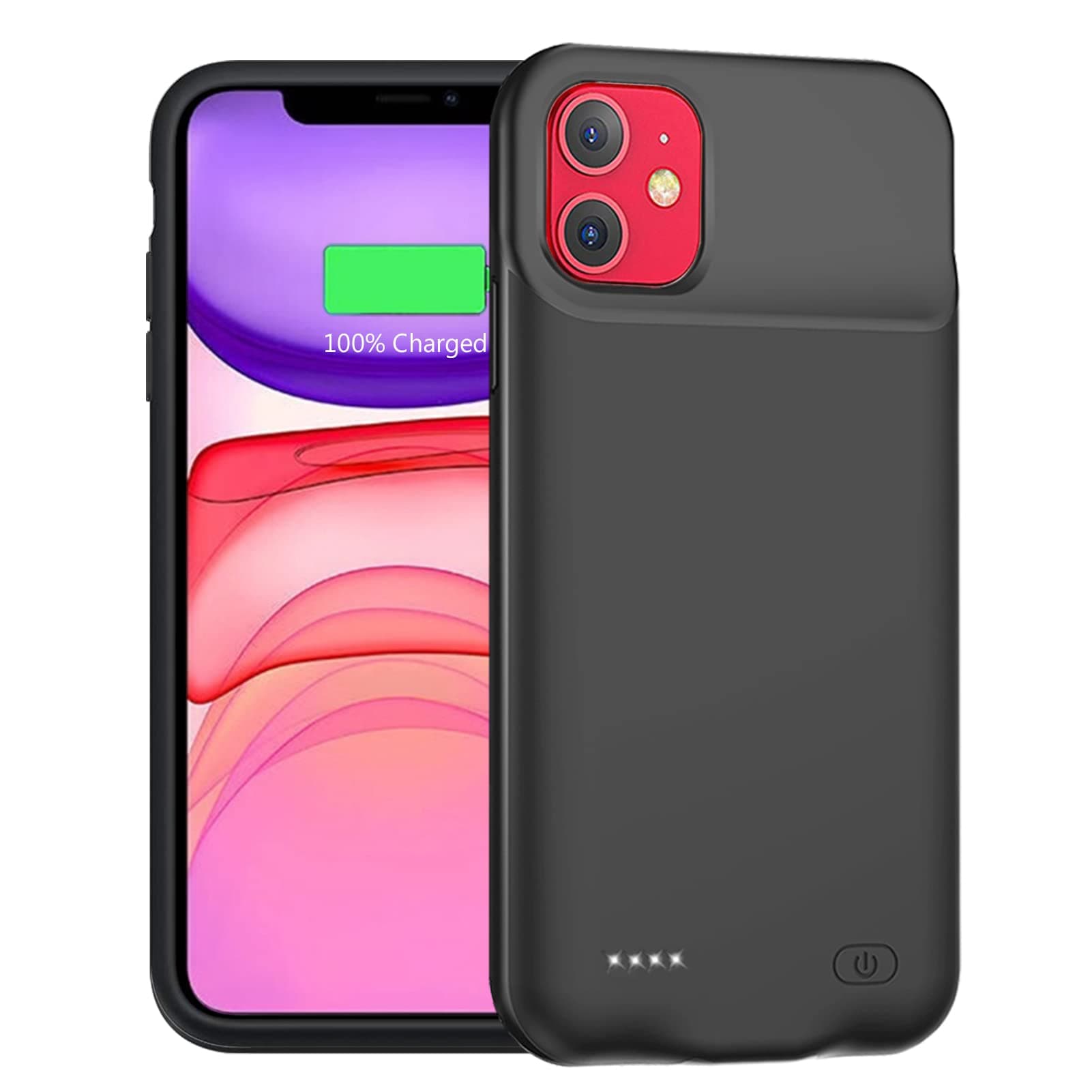 Battery Case for iPhone 11, Enhanced 7000mAh Portable Protective Charging Case Compatible with iPhone 11 (6.1 inch) Rechargeable Extended Battery Charger Case (Black)