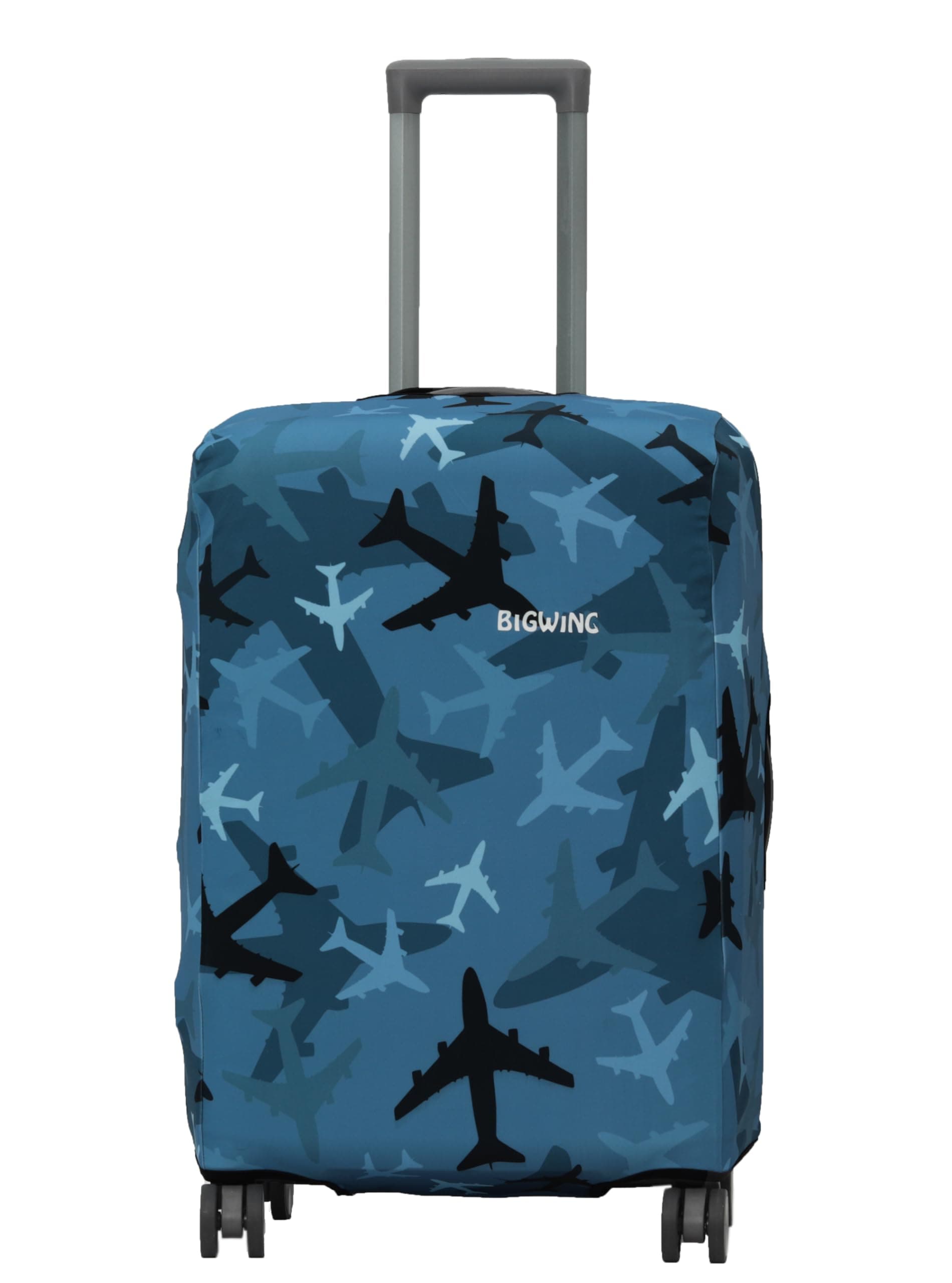 Protective Cover in Polyester Fabric with Plane Print for | 28' Inch 75 cm Large Size | Hard Luggage Trolley Bag Cover (Fits Only On Fiber - Plastic Trolley Bag)