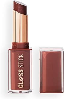 Pout Lip Gloss Stick, Pigmented High-Shine Formula with Hyaluronic Acid & Vitamin E, Vegan & Cruelty-Free, Shimmer Toasted Caramel, 0.1 fl oz