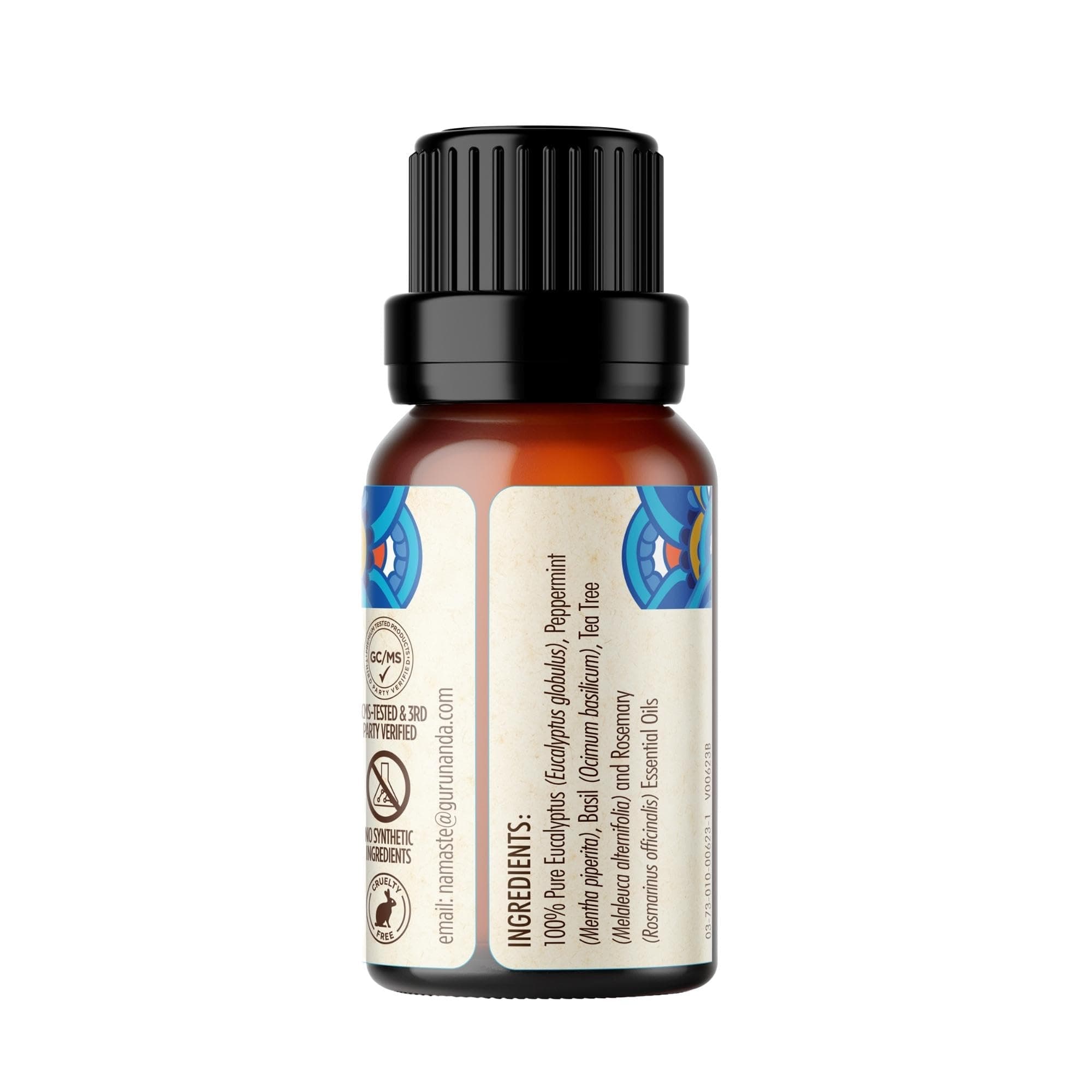 GuruNanda - 100% Pure Essential Blend Breathe Easy - 0.5 fl. oz.