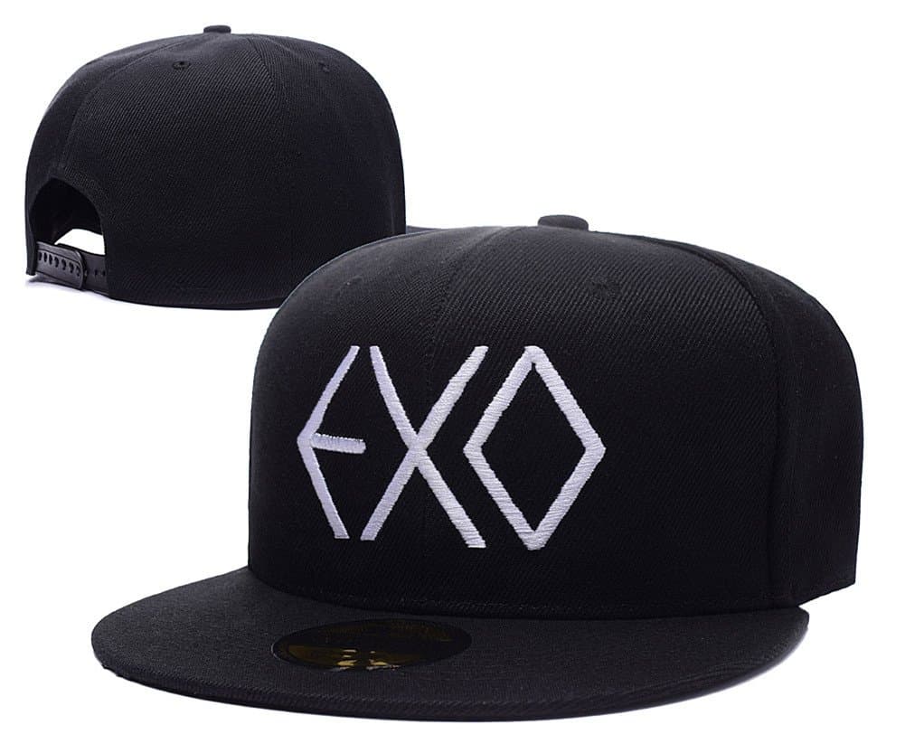 Kpop EXO Logo Adjustable Snapback Embroidery Hats Caps