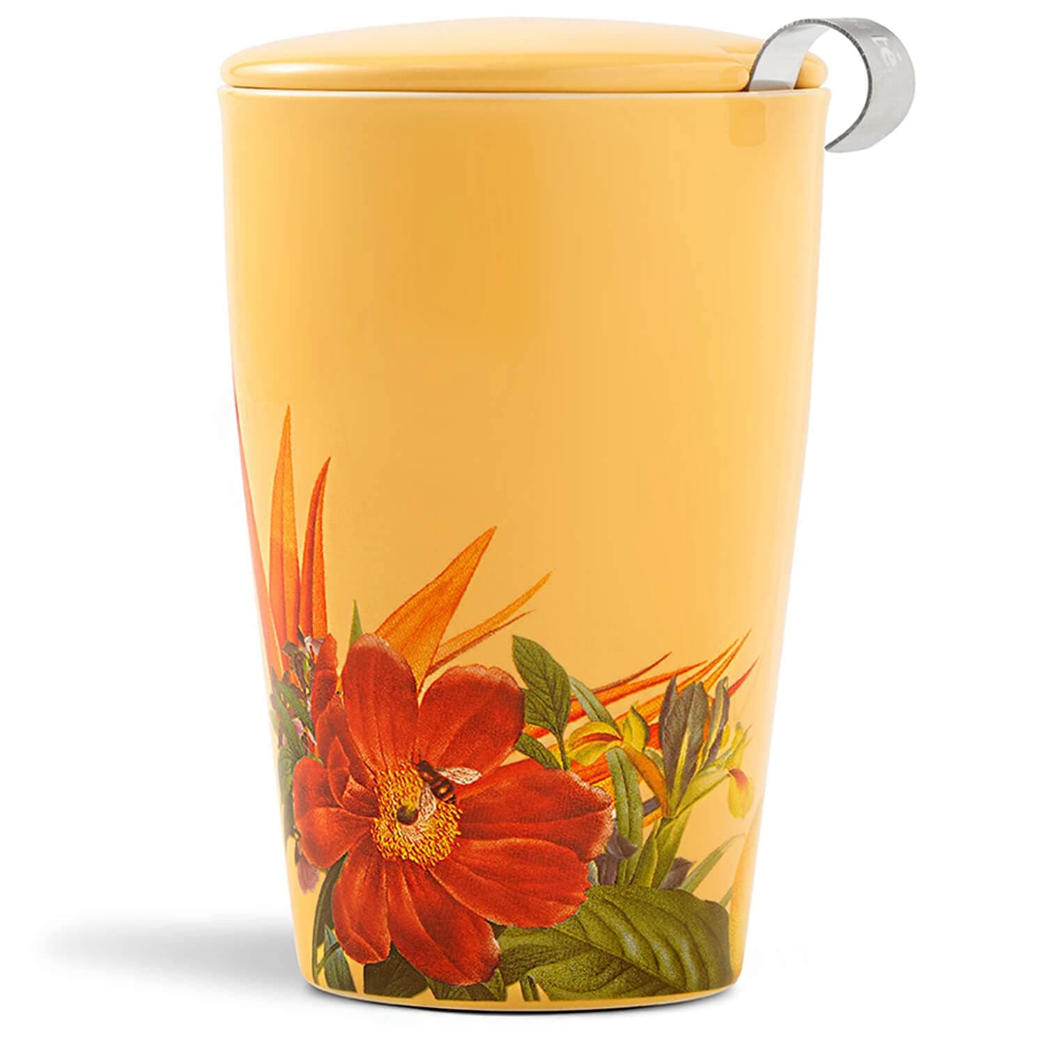 Kati Cup Paradis, Ceramic Tea Infuser Cup with Infuser Basket and Lid for Steeping Loose Leaf Tea