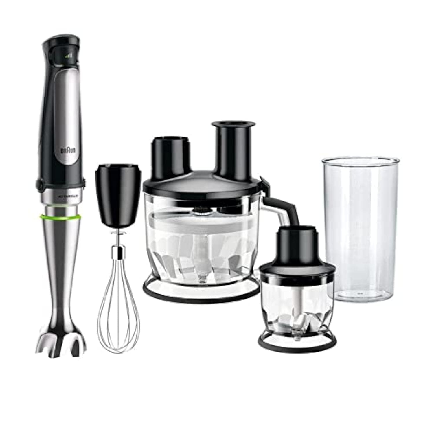 MultiQuick 7 Hand Blender MQ 7085x with ActiveBlade Technology, 1000 Watts, Food Processor, Chopper, Whisk, BPA-FREE Beaker - Black