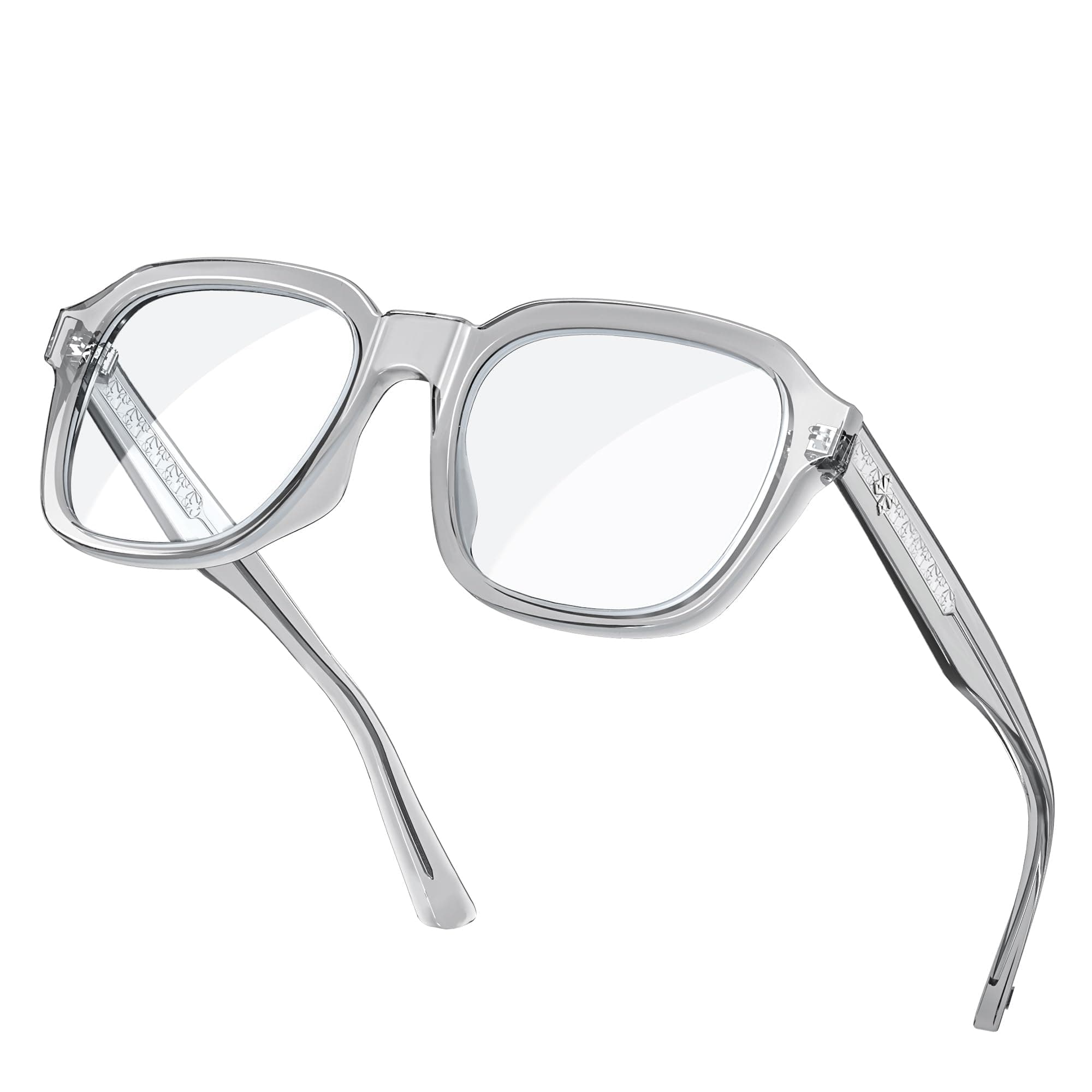 VISOONE Oversized Square Blue Light Blocking Glasses Fashion Computer Eyewear for Women and Men BENNETT