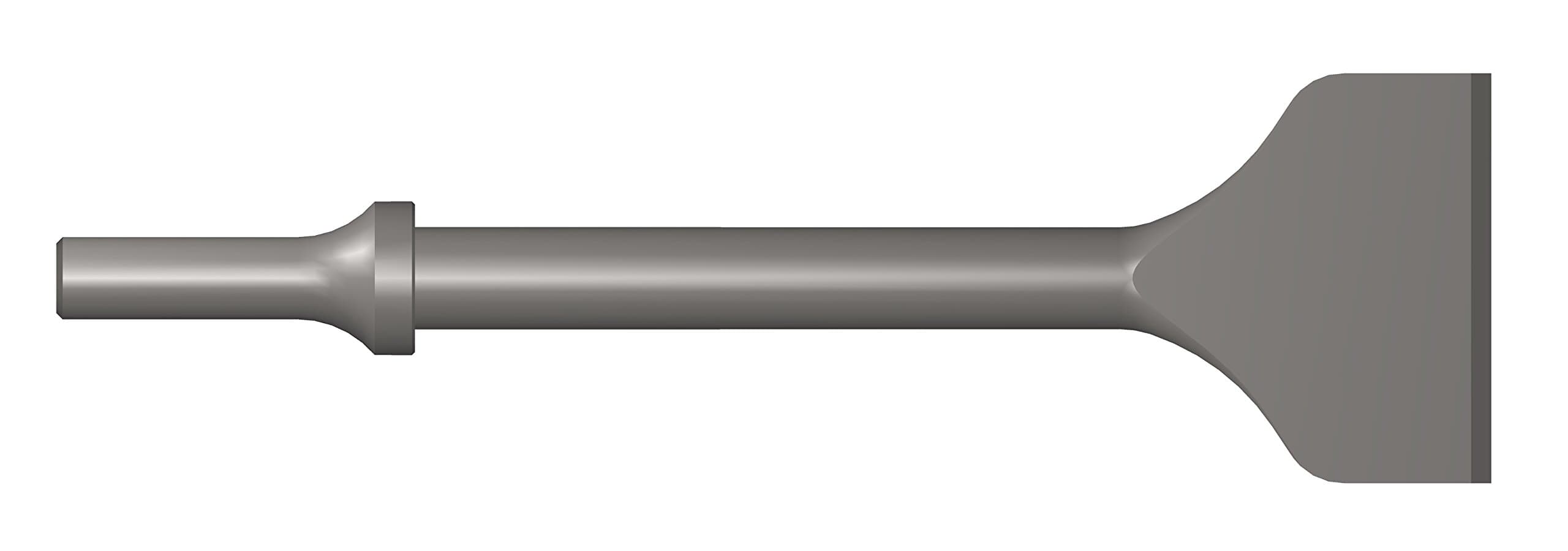 910-11-1-1/2 .401 Shank 1-1/2" Wide Flat Chisel, 11" Length