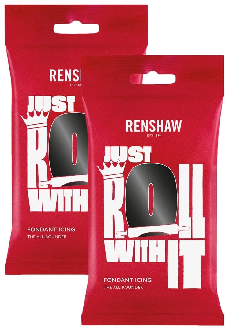 Renshaw Jet Black Ready to Roll Icing 500g (Multipack 2X 250g)