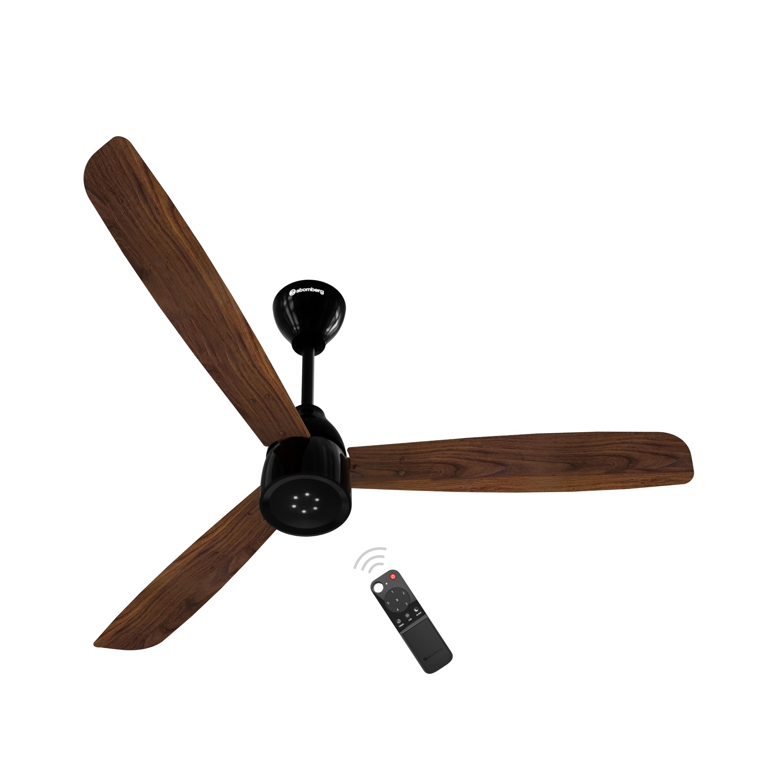 atomberg Renesa Enzel 1200mm BLDC Ceiling Fan with Remote Control | BEE 5 star Rated Energy Efficient Fan | High Air Delivery with LED Indicators| 3 Year Warranty (Dark Walnut)