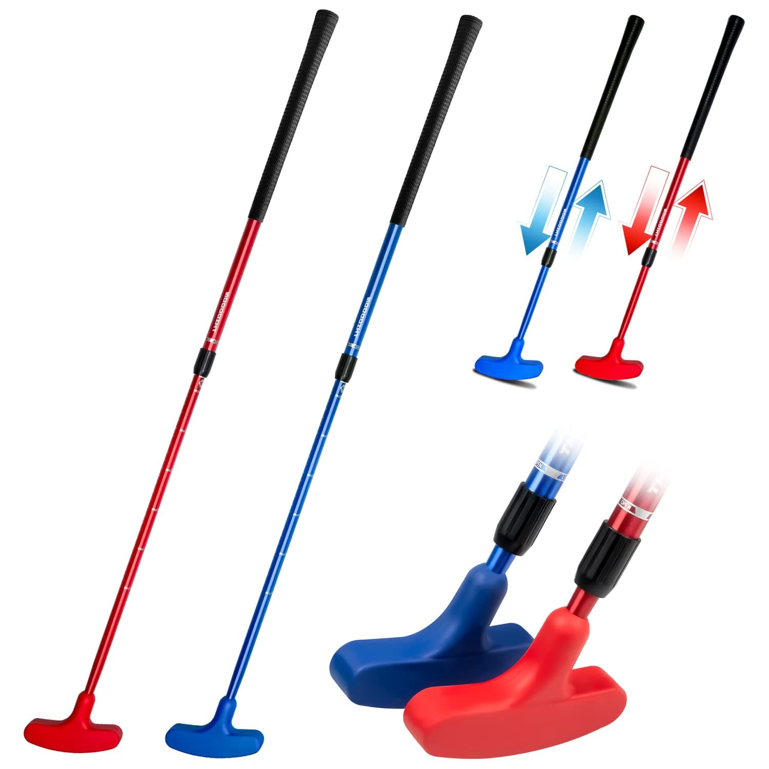 Golf Putters for Men and Women Two-Way Kids Putter Mini Golf Putter for Right or Left Handed Golfers Adjustable Length Golf Putter Suitable for Children, Teenagers and Adults