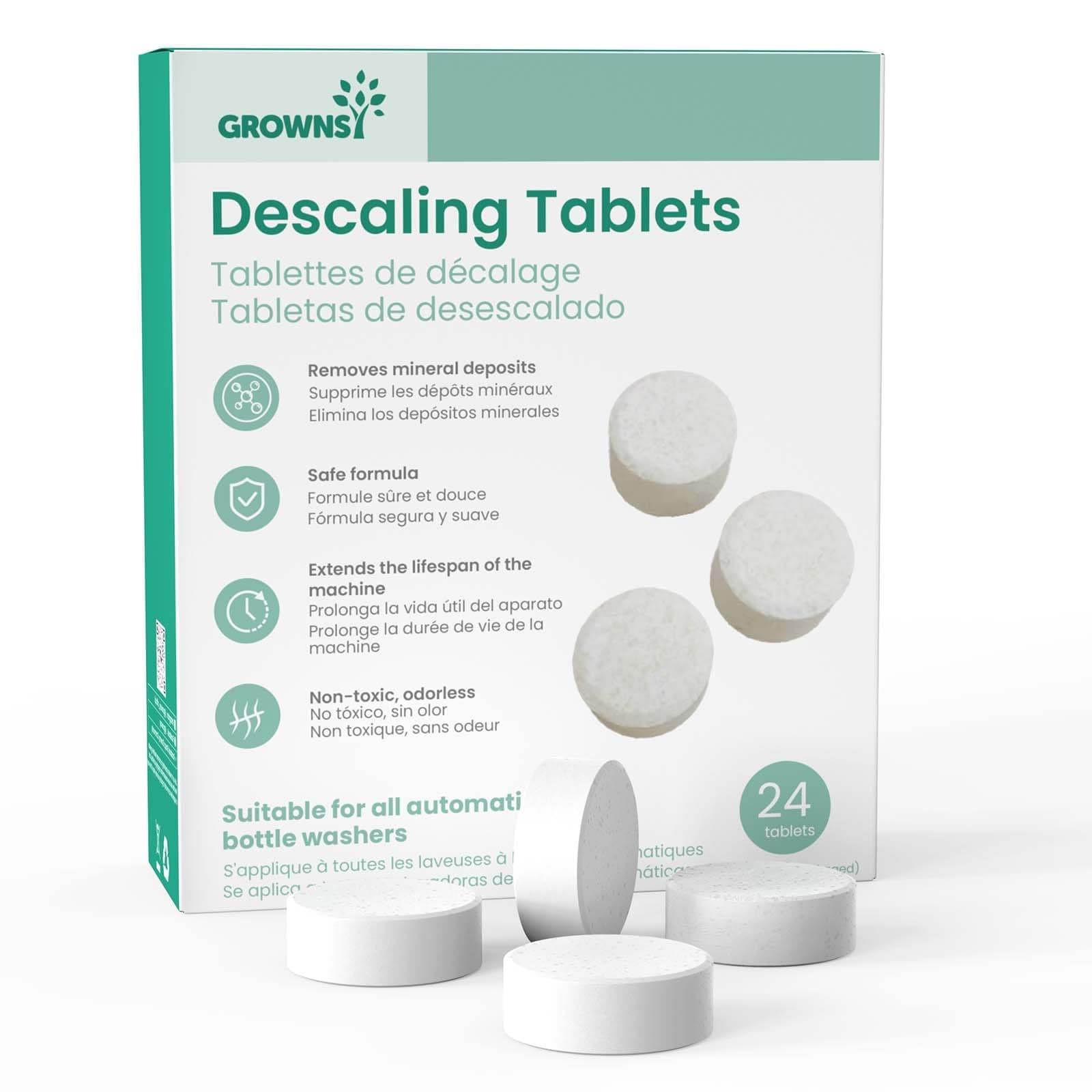 Descaling Tablets for Bottle Washers, Descaler Tablets to Remove Limescale & Mineral Buildup, Compatible with Momcozy and Baby Brezza Baby Bottle Washer, 24 Count