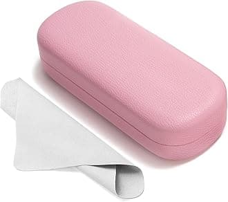 Glasses Case Large Hard Shell Eyeglasses Case PU Leather Protective Case for Sunglasses Eyeglasses