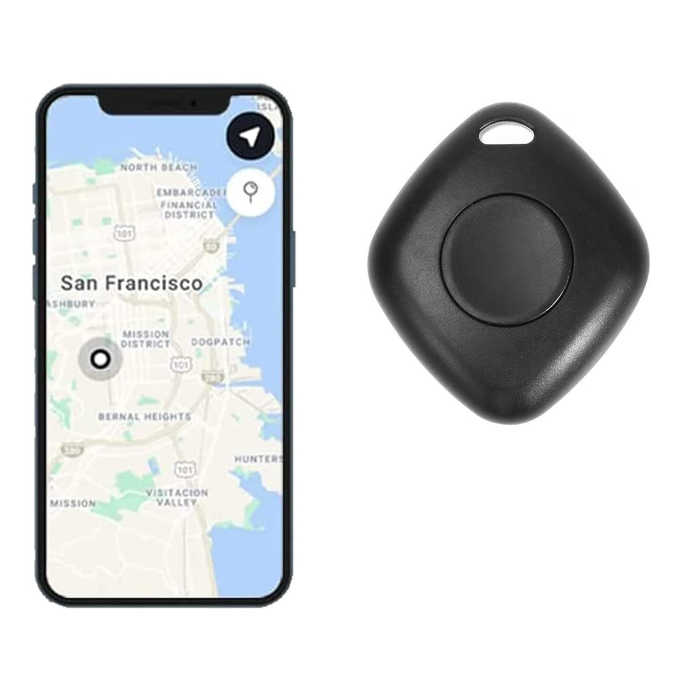 Smart Bluetooth Tracker & Key Finder, Key Locator Device with App, GPS Tracking for Kids, Keys, Luggage, App Control Compatible with iOS Android, Pack of 1, Black