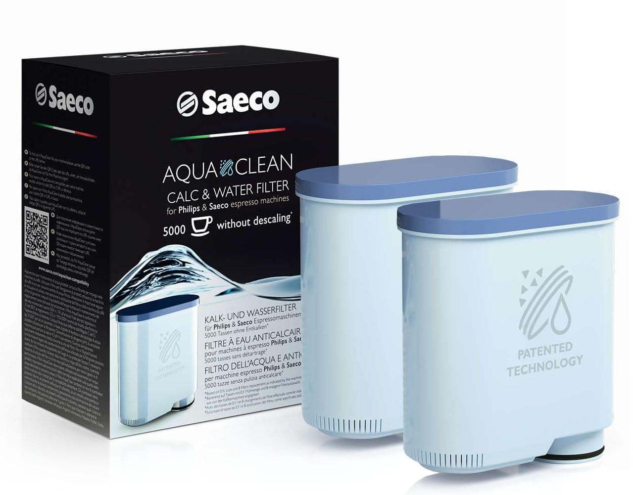 Saeco AquaClean Limescale and Water Filter Double Pack