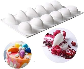 OCPO KITCHEN Quenelle Silicone Mold for Baking Mousse Cake, Fruit French Dess...