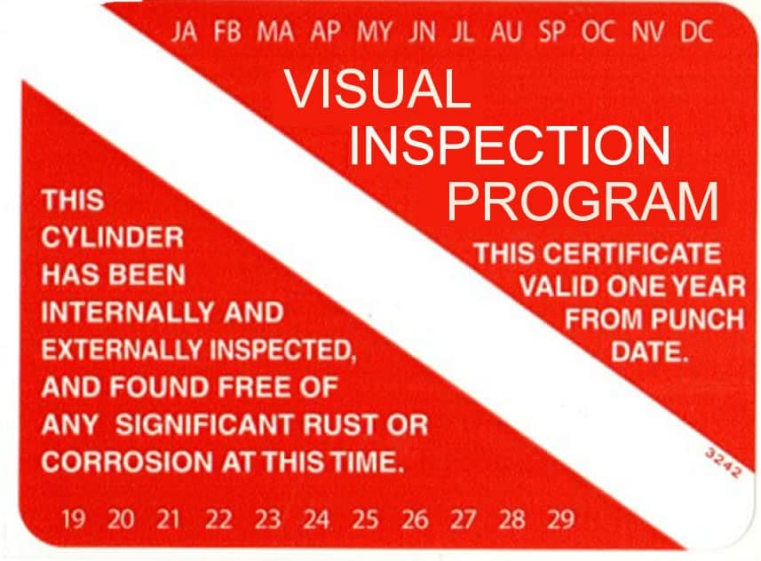 OnlineScubaScuba Tank Visual Inspection Sticker VIP