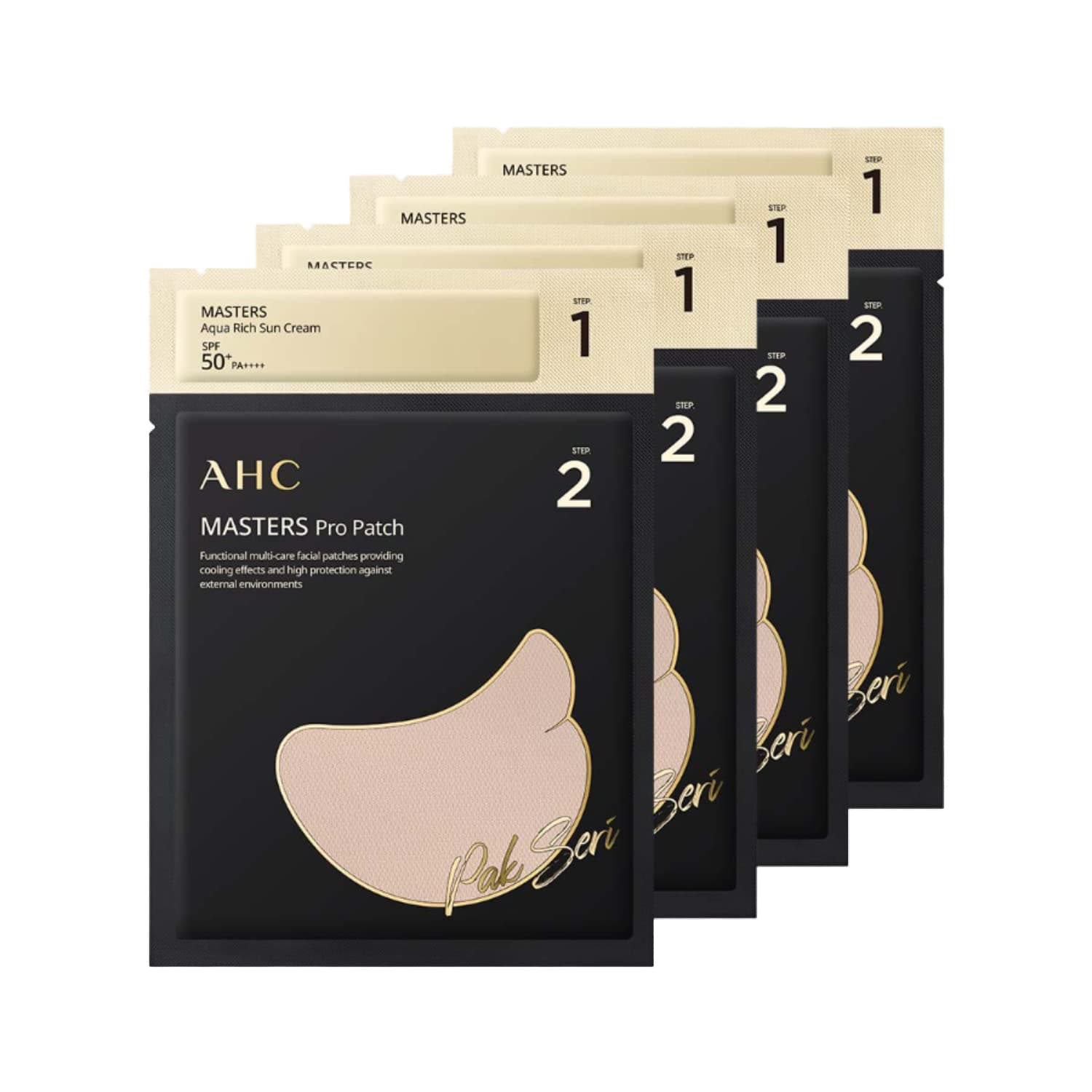 AHC MASTERS Pro Patch 2 STEP (Aqua Rich Sun Cream SPF50+ PA++++) + (Patch)