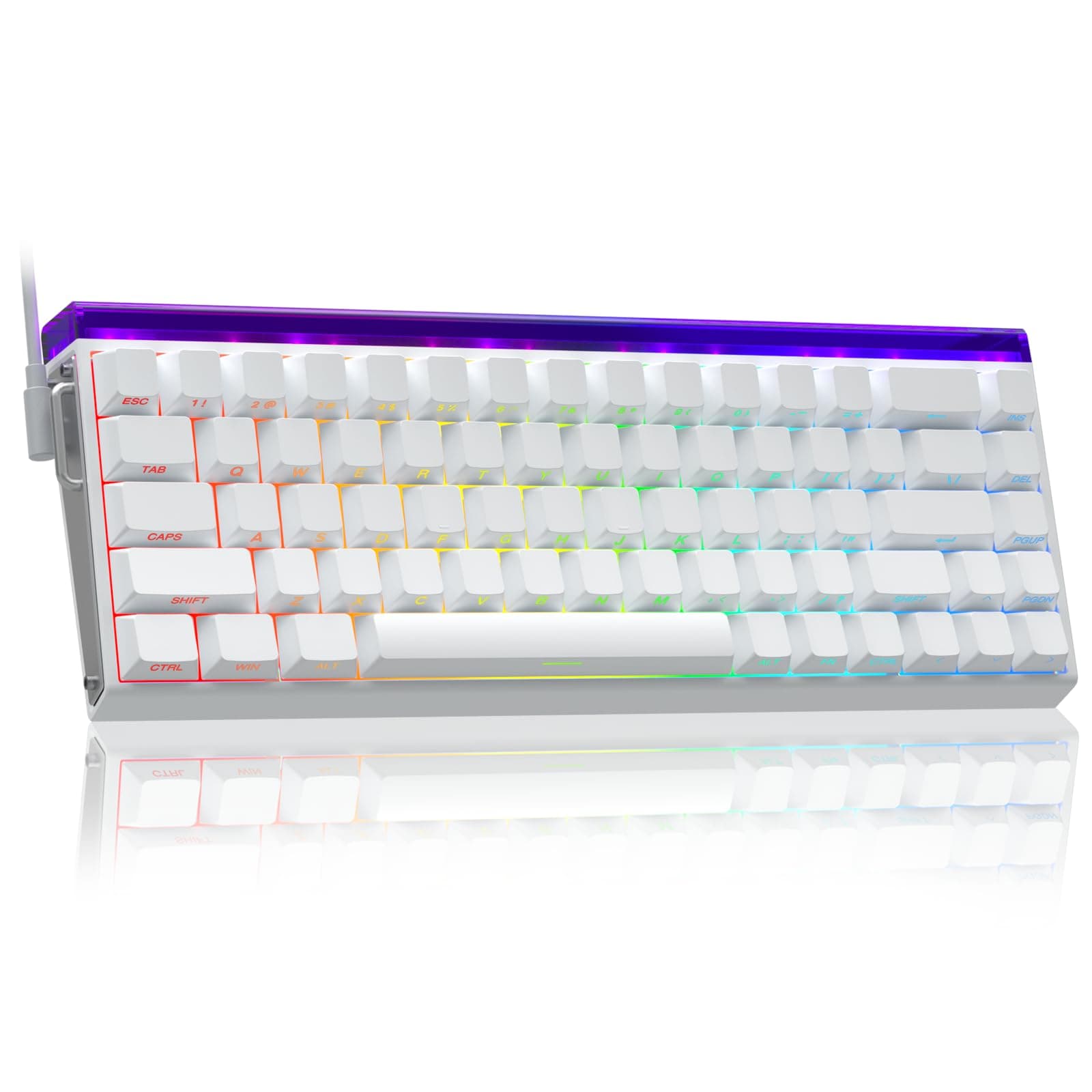 Hero 68 HE 60% Gaming Keyboard Wired, Hall Effect Magnetic Switch Keyboard with Adjustable Actuation, Fast Trigger Mode, 8K Hz Polling Rate, 0.125ms Latency,Side Printed PBT Keycaps, RGB Backlit
