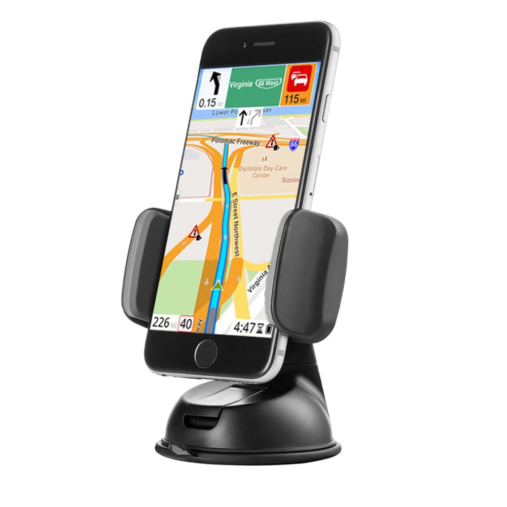 Zilu Car Phone Mount, Cell Phone Holder for Dashboard and Windshield, Car Phone Holder with for iPhone X/8/8Plus/7/7Plus/6s/6Plus/5S, Galaxy S5/S6/S7/S8, Google Nexus, LG, Huawei and More