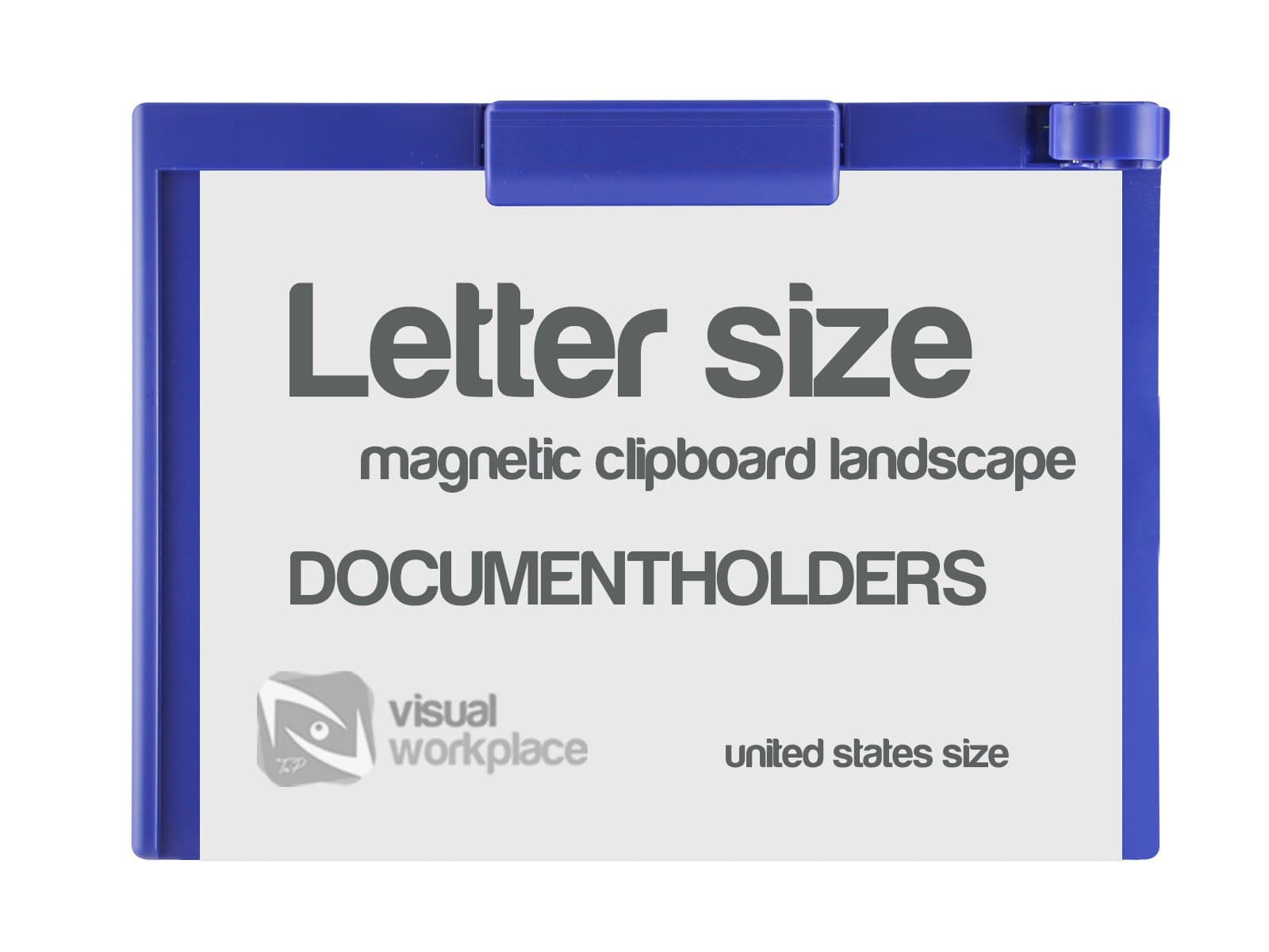Magnetic Clipboard, Letter, Landscape, Blue