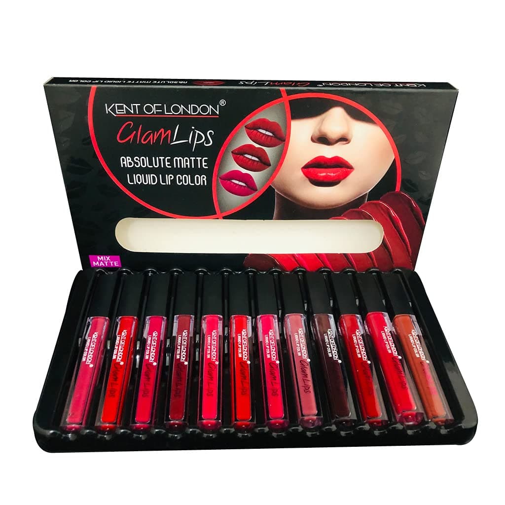 Glam Lips Absolute Matte Liquid Lipstick, Matte Finish - Multicolor