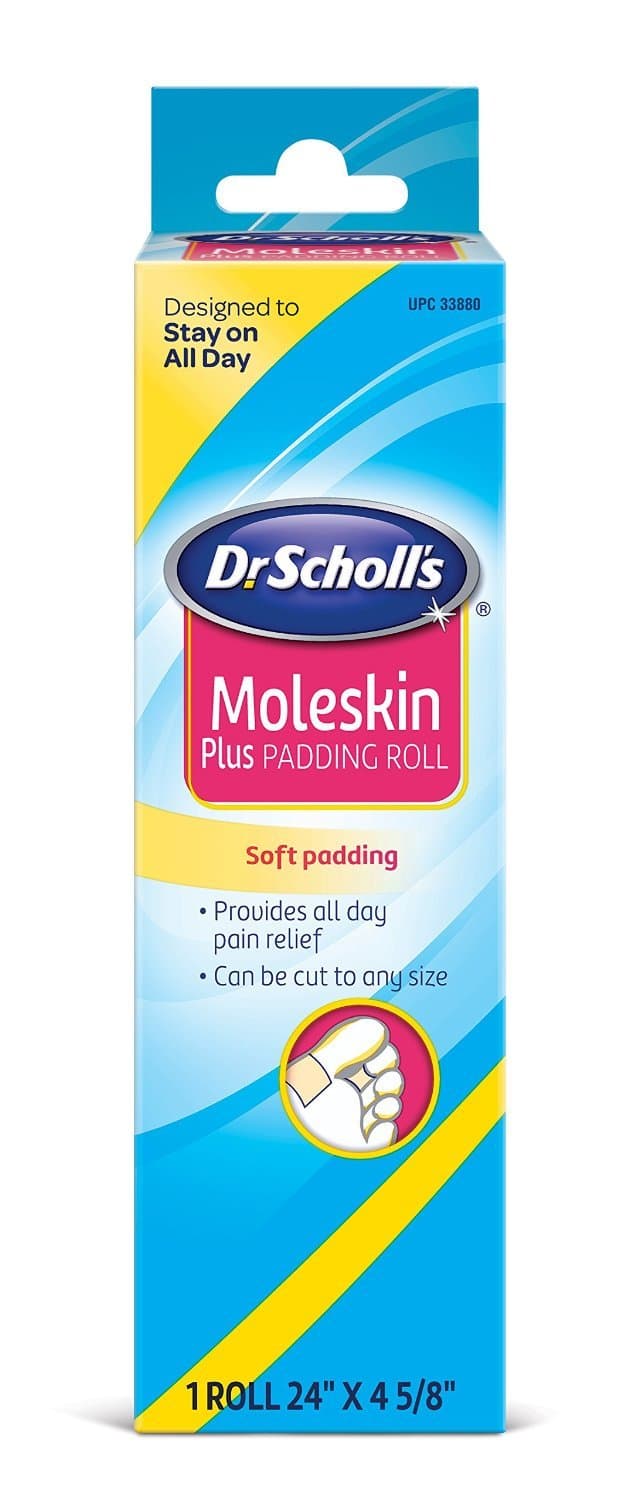 Dr. Scholl's Moleskin Plus 24" x 4 5/8" Padding Roll (Pack of 3)
