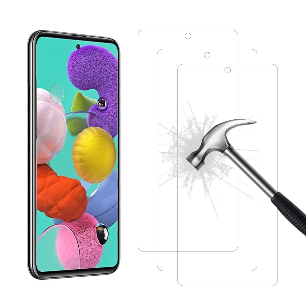 Tutetorna Screen Protector for Samsung Galaxy A51 [3Pack] [Case Friendly] [No Bubbles] [Easy Installation] [9H Hardness] [High Definition] Tempered Glass for Galaxy A51 screen protector