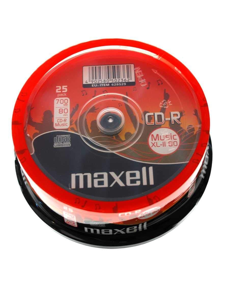 Maxell CD-R80 25 Pack Spindle 25x speed