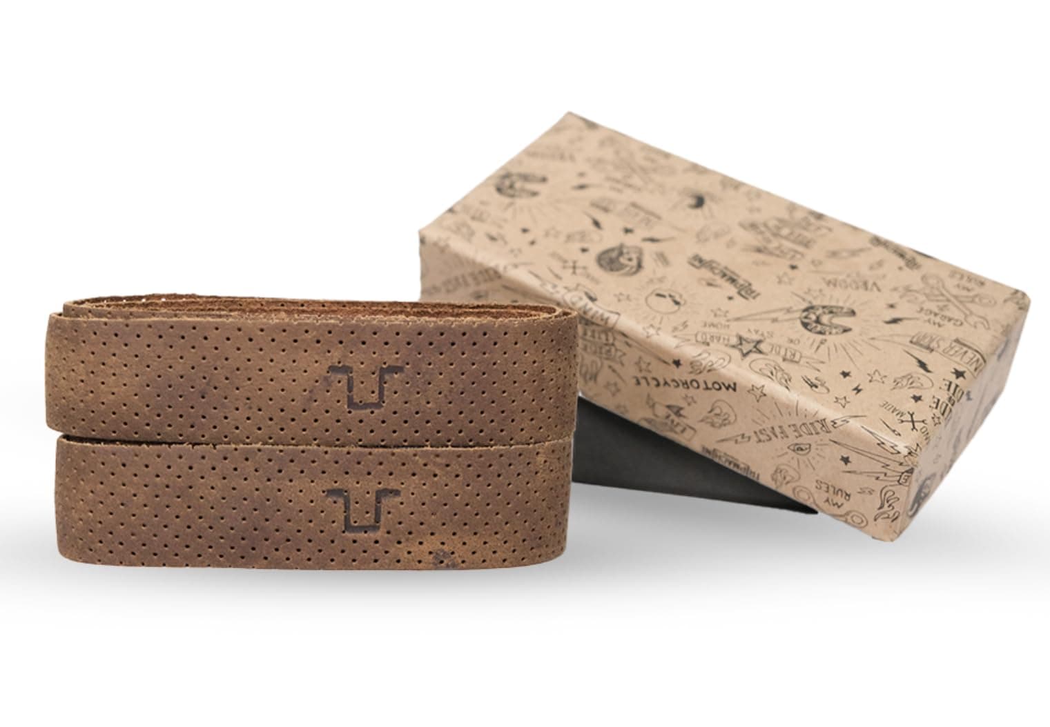 Trip Machine Company Leather Motorcycle Grips Wrap