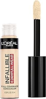 L'Oreal Paris Cosmetics Infallible Full Wear Concealer, Eggshell, 0.33 Ounces Liquid