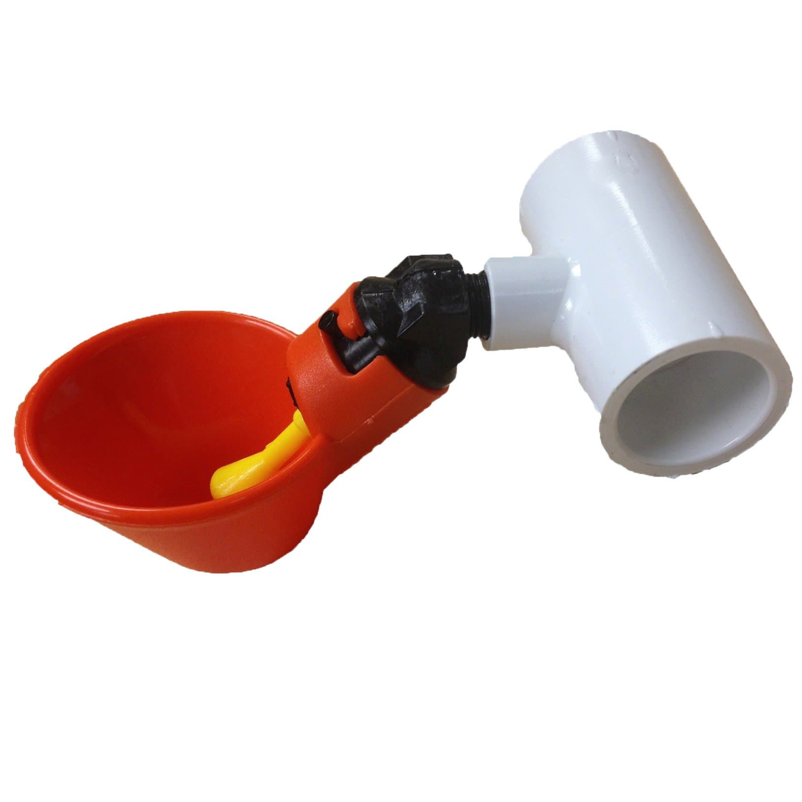 5 Beaktime Chicken Drinker Cups with 1/2" PVC White Mounting Brackets