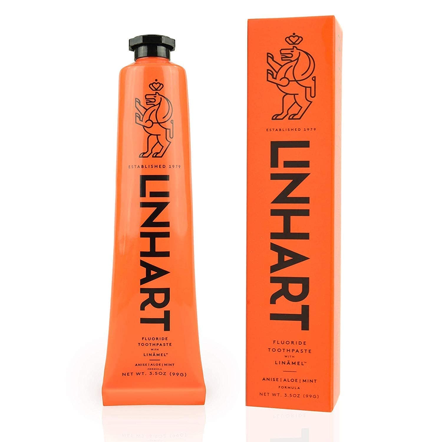 LINHART Travel Toothpaste - Enamel Care, Gentle Formula for Sensitive & Normal Teeth, Supports Healthy Gums and Fresh Breath, Portable On-the-Go Oral Care 3.5 Ounce (Pack of 1) Mint Flavor