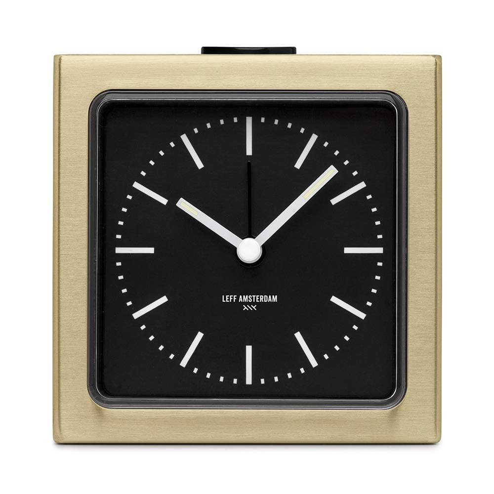 LEFF amsterdamAlarm Clock Block Black/Bronze
