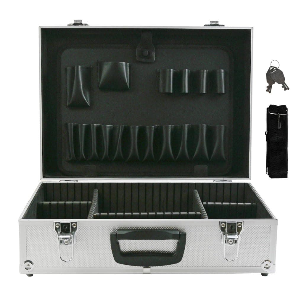 Unibos | Lockable Electricians Flight Case | Aluminium Toolbox | Adjustable & Removable EVA Foam Inserts | Portable Tool Organiser & Storage Box