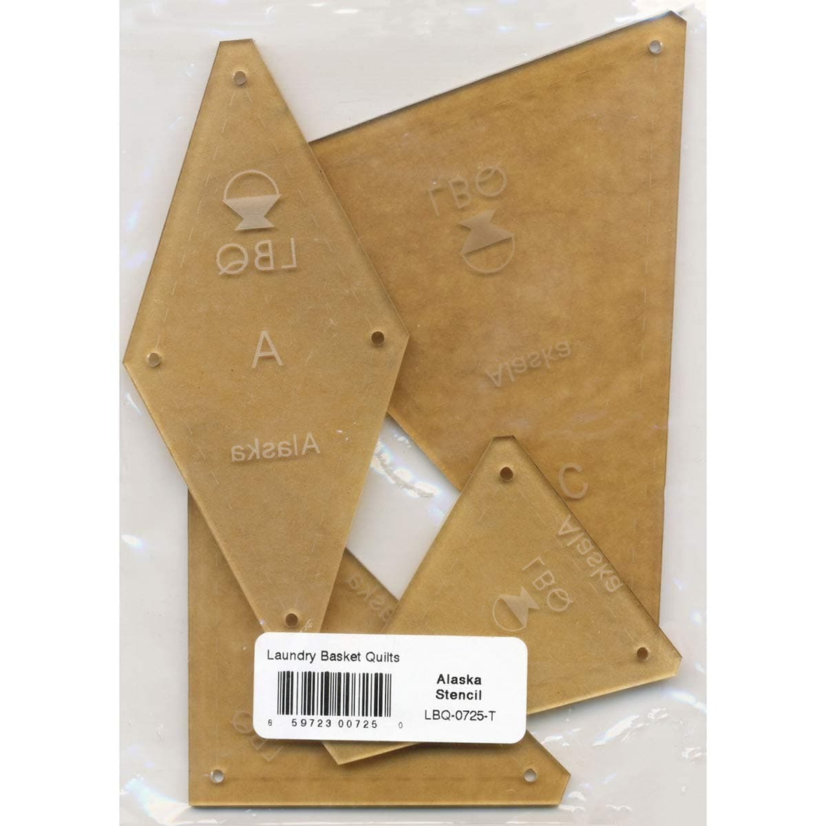 Laundry Basket QuiltsAlaska BOM Template Set from