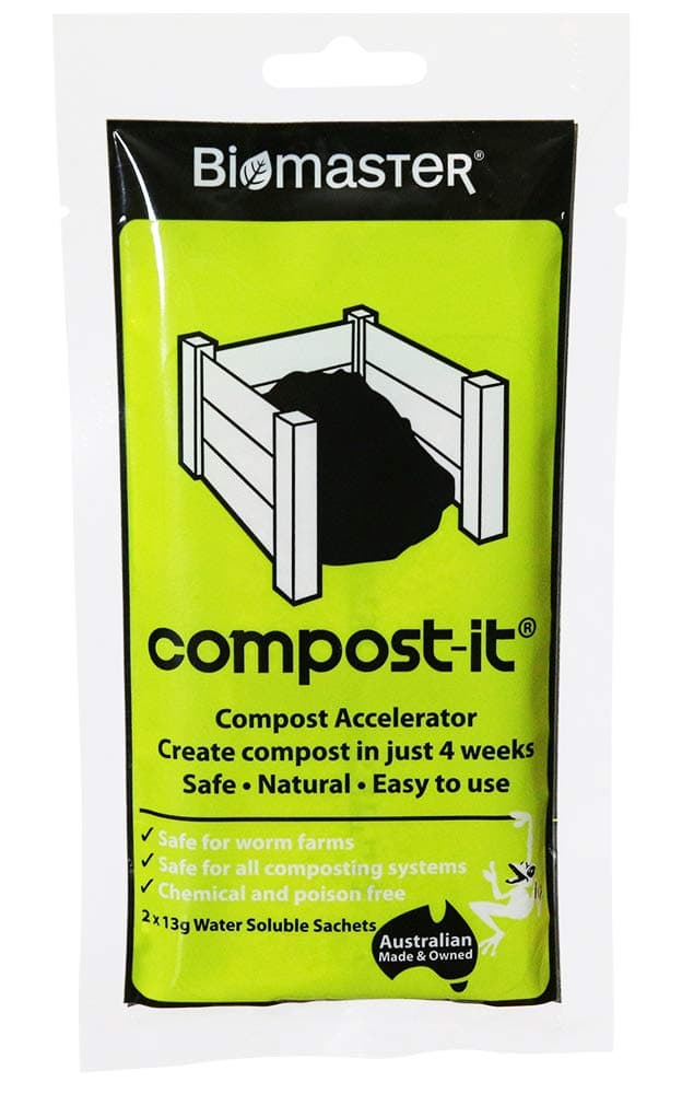 Compost-It Compost Accelerator / Starter for All Composting Systems, (100% Natural Concentrate, 2 Water Soluble Sachets)