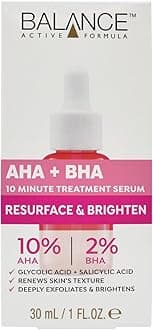 Resurface & Brighten AHA 10% + BHA 2% Retexturising Serum With Glycolic Acid & Salicylic Acid. Renews Skin's Texture. Deeply Exfoliates & Brightens, Clear, 30 ml (Pack of 1)