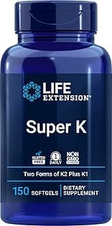 Super K, 150 Softgels, with Vitamin K1 and K2 - MK4 & MK7