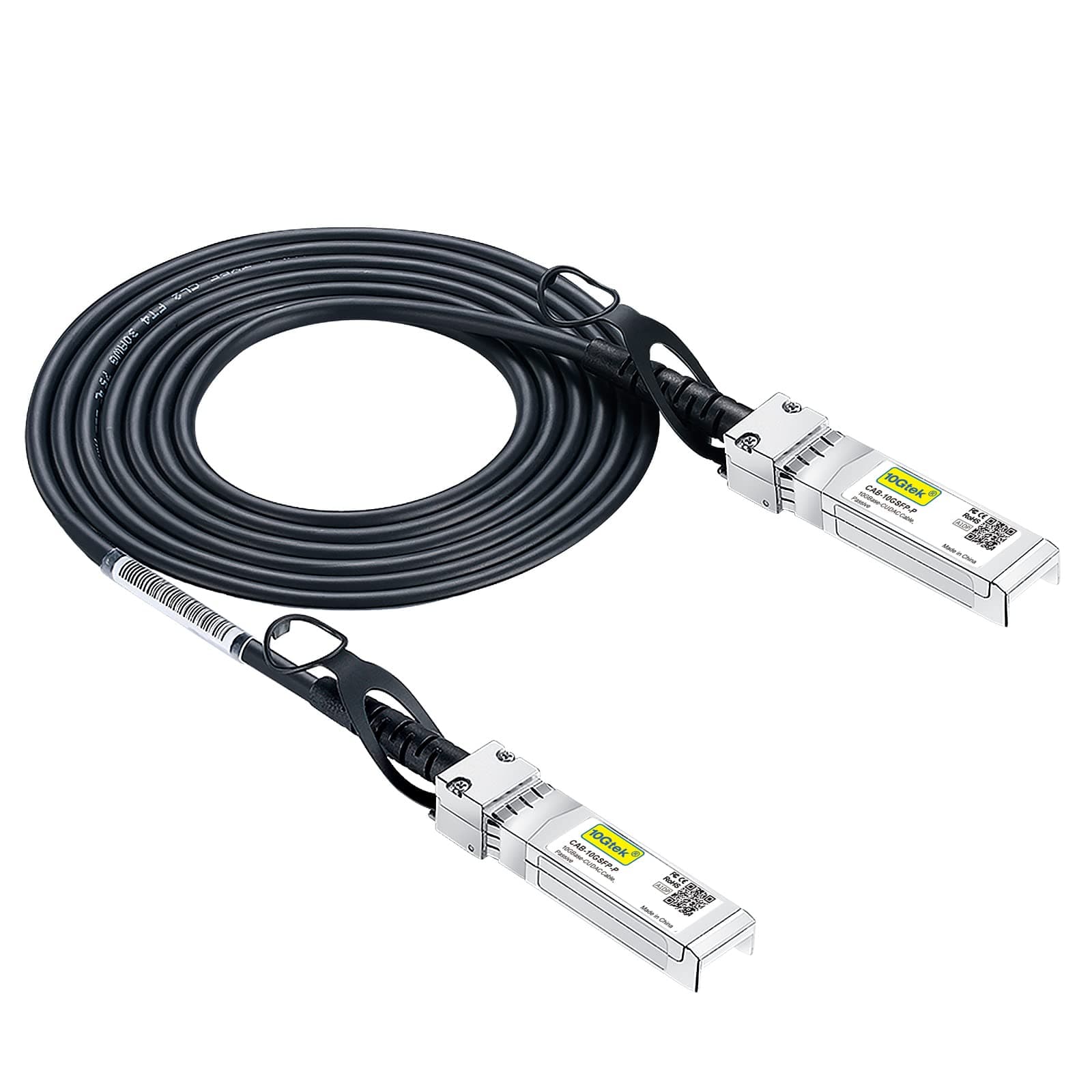 10Gbps SFP+ DAC Twinax Cable 2m(6.5ft), Direct Attach Copper Passive Cable for Cisco SFP-H10GB-CU2M, Ubiquiti UniFi UC-DAC-SFP+, TP-Link, Netgear,D-Link,Zyxel,Mikrotik and More