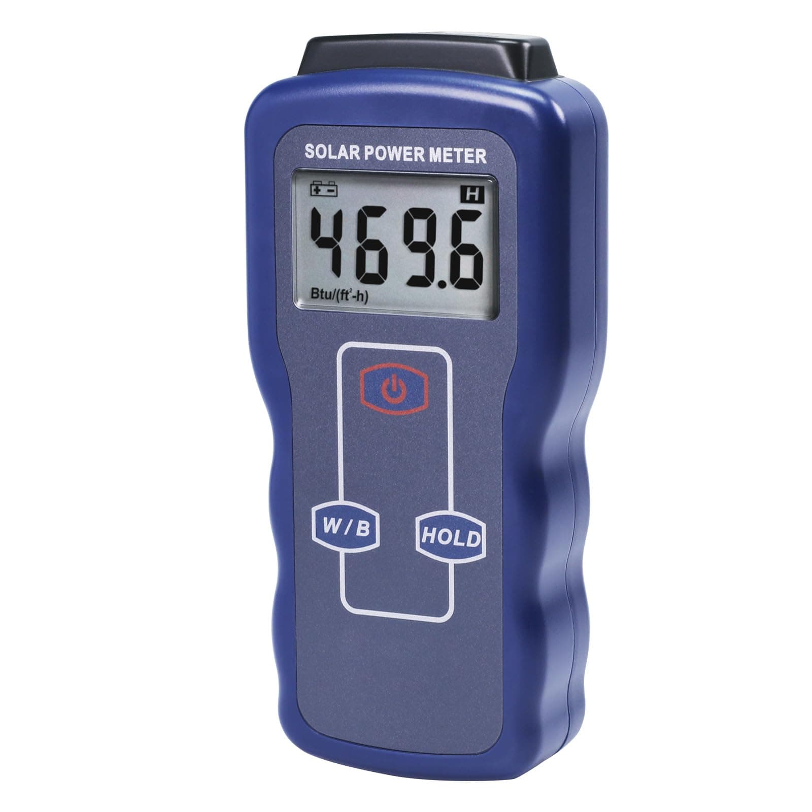 Solar Power Meter Digital Solar Meter, Solar Irradiance Meter for Solar Energy Testing, Solar Transmission Meter with Accuracy Drift<1.5%/Year&Btu/(ft2-h)& W/m² Units for Meteorology Sun Measurement