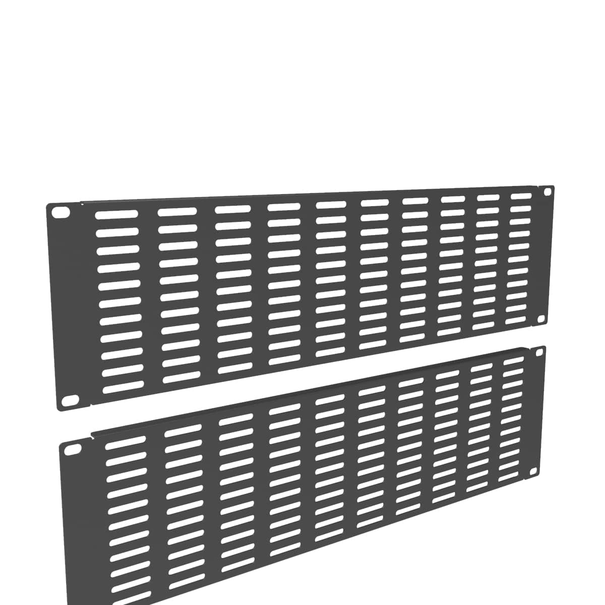 2 Pack of 3U Vented Blank Panel - Metal Rack Mount Filler Panel for 19in Server Rack Cabinet or Enclosure, Black (3U)