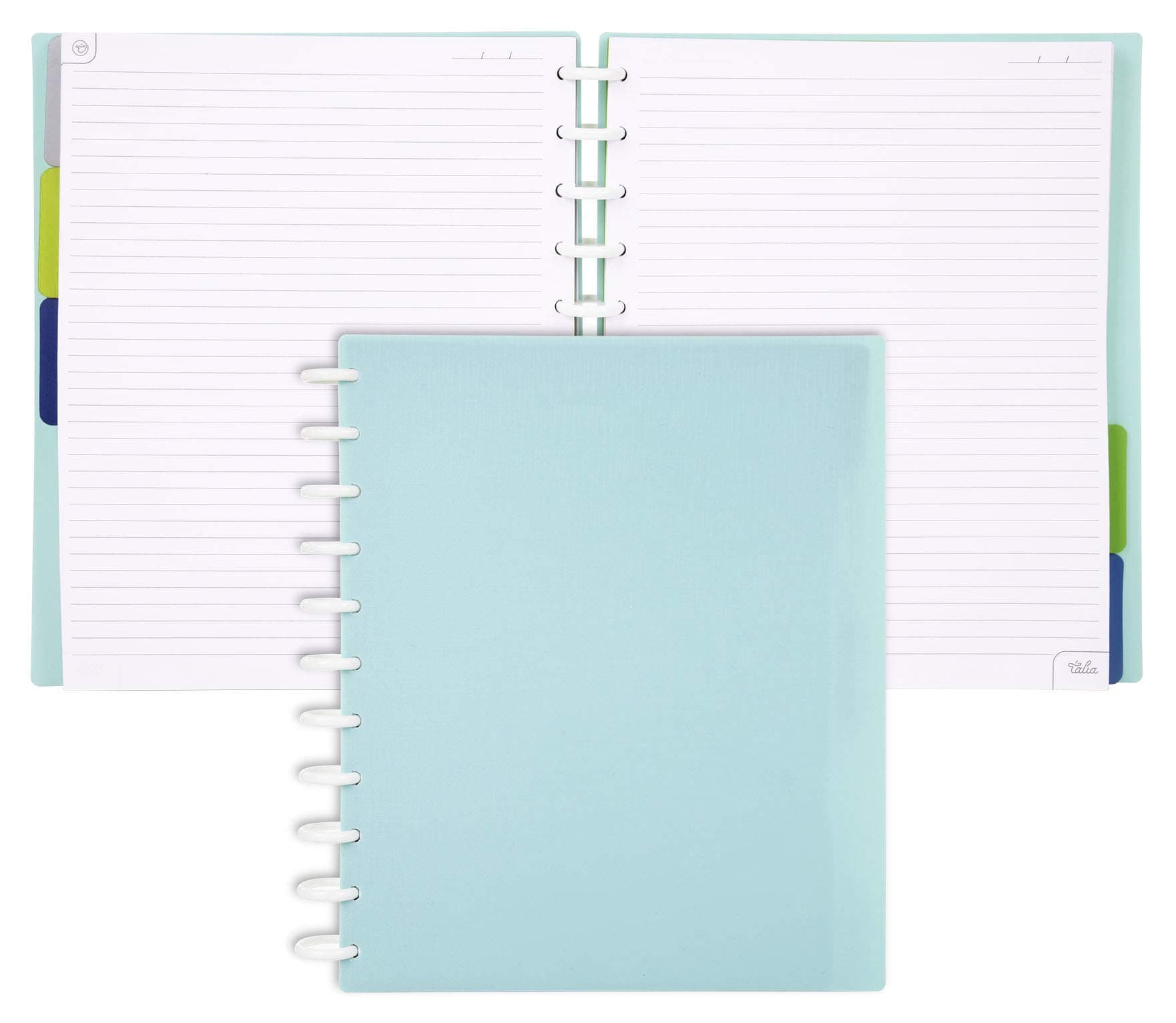 Talia Discbound Notebooks, Planner, Customizable, (Summer Blue, Letter (8.5in x 11in))