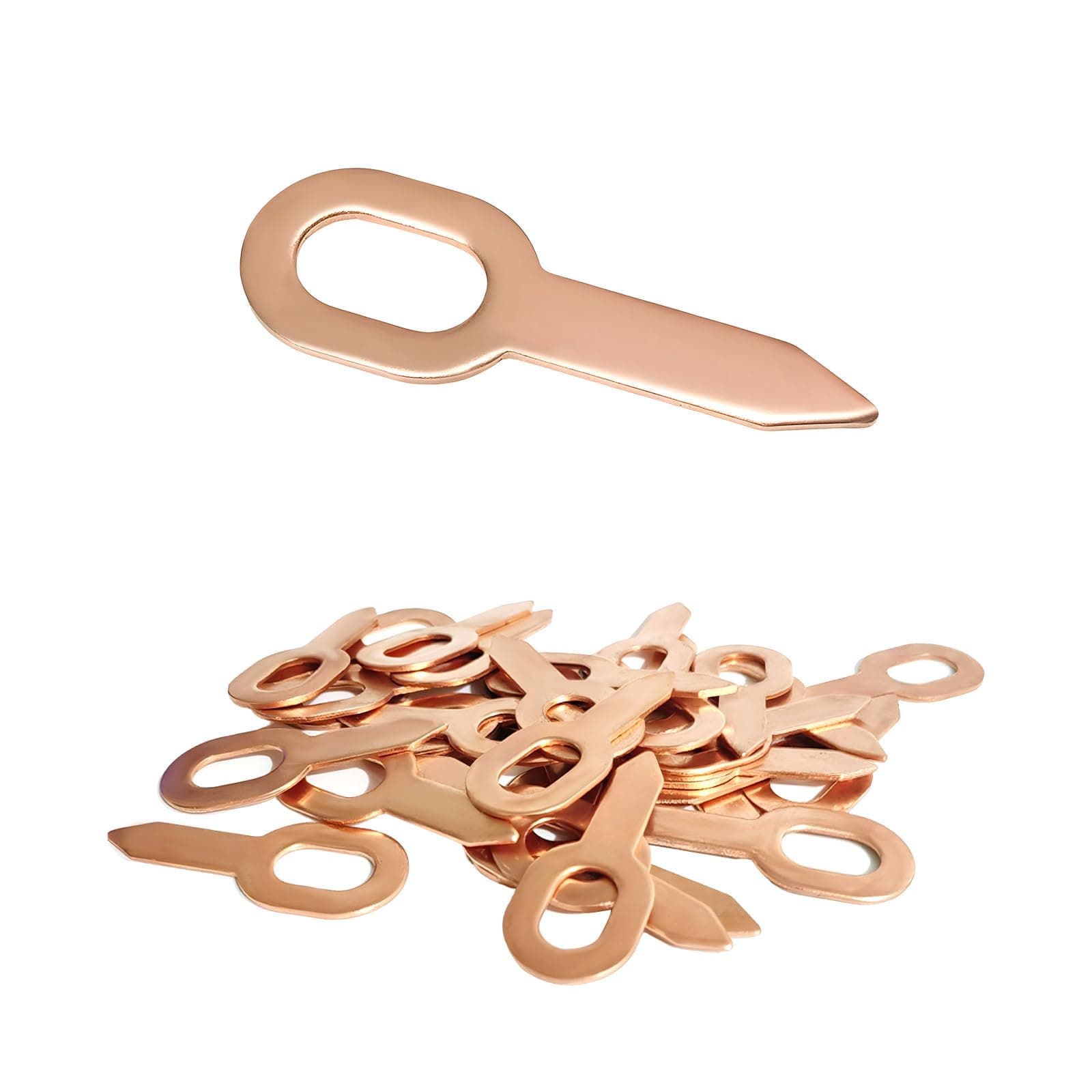 100PCS Dent Puller Rings, Copper Coated Iron Car Body Dent Pulling Straight Washer, Automotive OT Pulling Washers Metal Shrink Repair Tool Set for Panel Spot Welder Soldering
