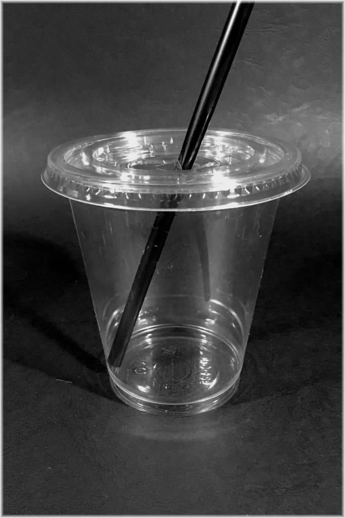 EVENTpac 50 x 300 ml Smoothie Cup Dessert Cup + Flat Lid with Opening Smoothie Cup / Smoothie Cup with Lid