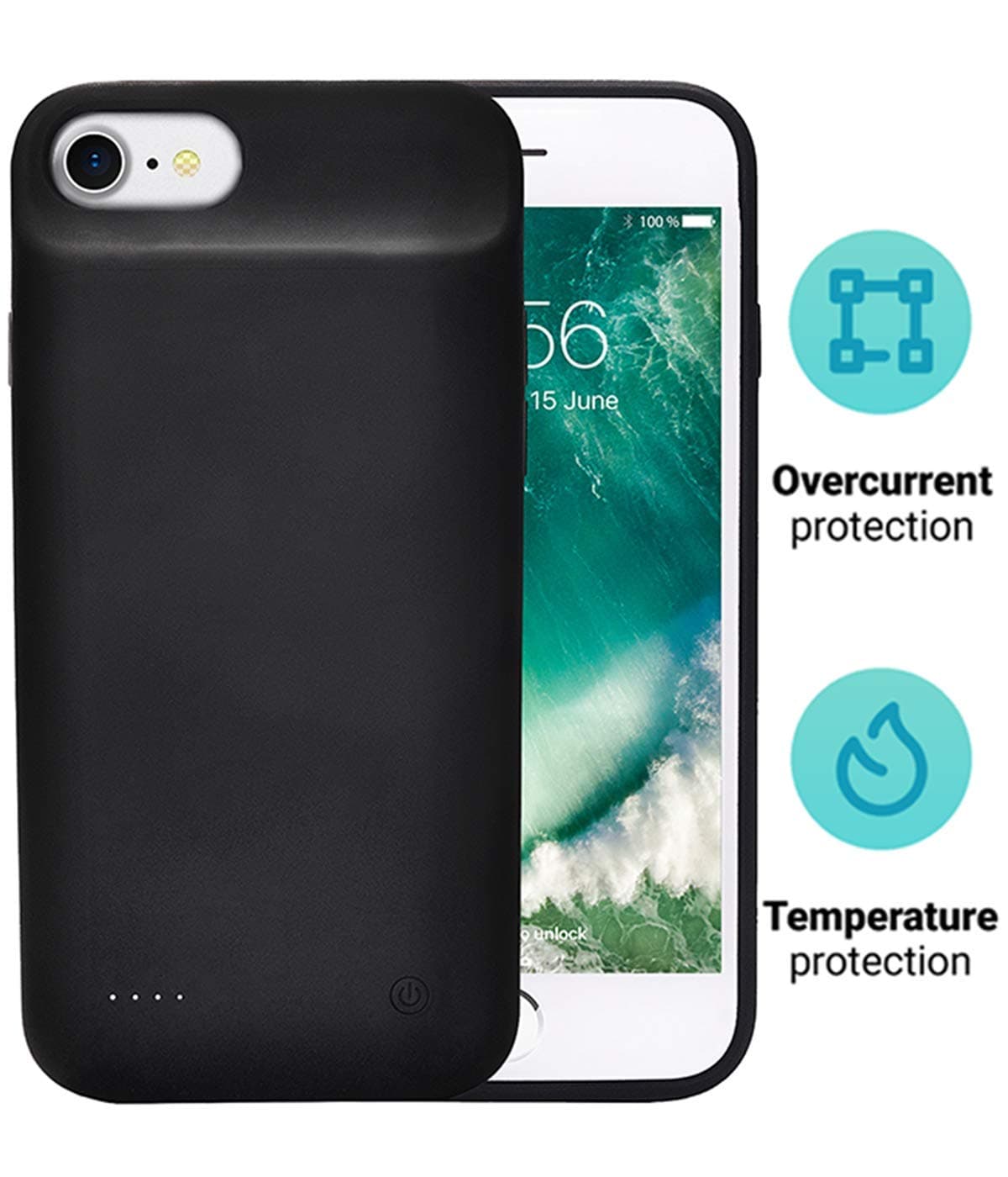 Battery Case for iPhone 8 7 6s 6 5600mAh by FinchTech - Portable Charging Case- Rechargeable Extended Battery Pack iPhone Charger Case (4.7 inch)